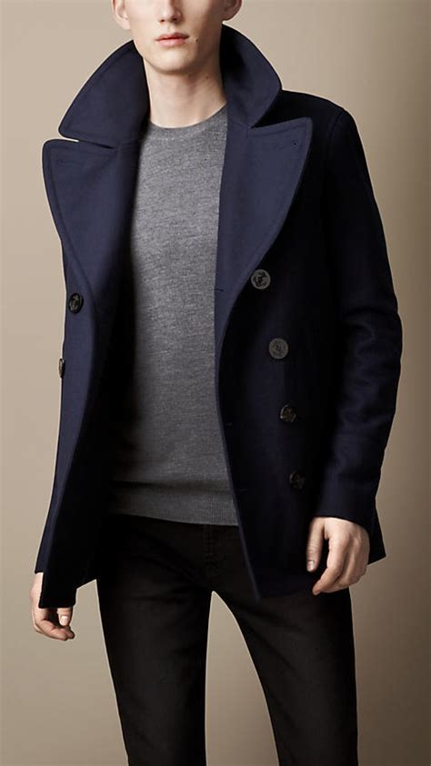 burberry pea coat ebay|Burberry wool cashmere pea coat.